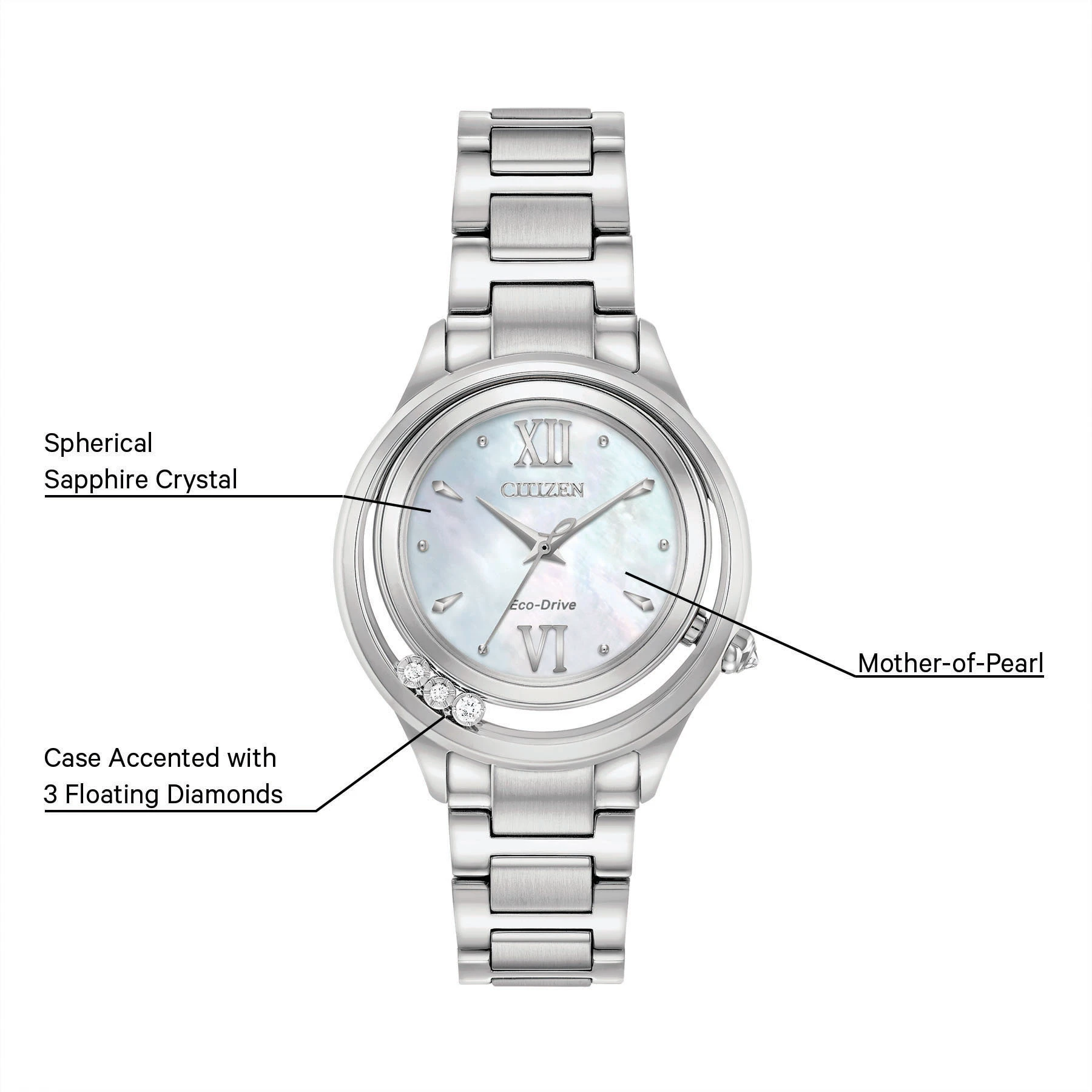 L Sunrise LS - Ladies Eco-Drive EM0510-53D Sapphire Watch